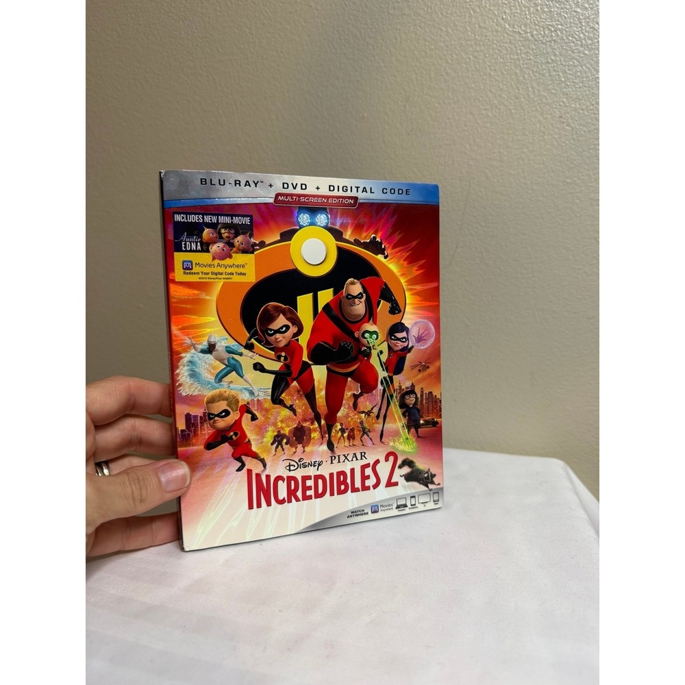 Disney Pixar Incredibles 2 Blu-ray DVD Bonus Disc Multi-Screen Edition Slipcover